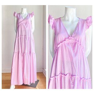 NWT Kendall And Kylie Lavender Tiered Sleveless Boho Maxi Dress 8/10